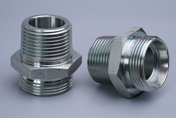 60° Tapered screw thread end straight-through